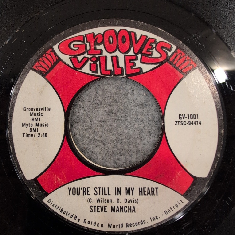 Steve Mancha You're Still In My Heart She's So Good Groovesville GV-1001 45 RPM - Picture 1 of 4